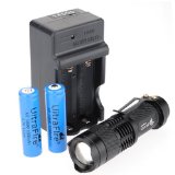 Mini CREE Led Flashlight Torch Zoom Light Charger 14500 Battery