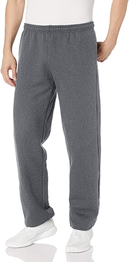 Gildan Mens Fleece Open Bottom Pocketed Pant Sweatpants