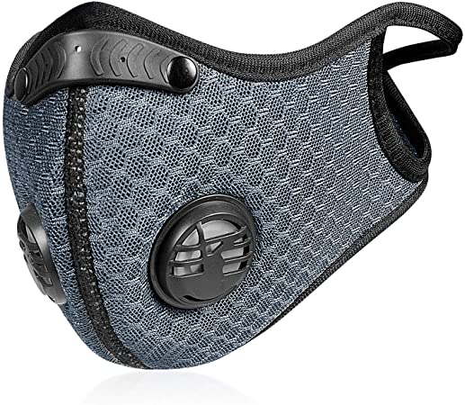 Anqier Dust Mask,Newest Activated Carbon Dust Proof Pollution Respirator Fack Mask for Exhaust Gas Anti Pollen Allergy PM2.5 Running Cycling Outdoor Activities