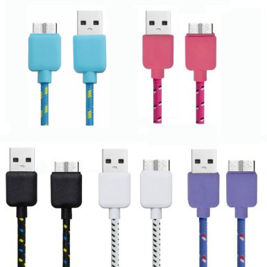 Galaxy s5 charger WITPRO 5pcs Lot Pack 3ft1M Bundle Colorful Nylon Braided Micro USB 30 Data Charger Cable Cord For Samsung Galaxy S5 Note 3 Nokia Lumia 2520 Tablet Tab Pro 12