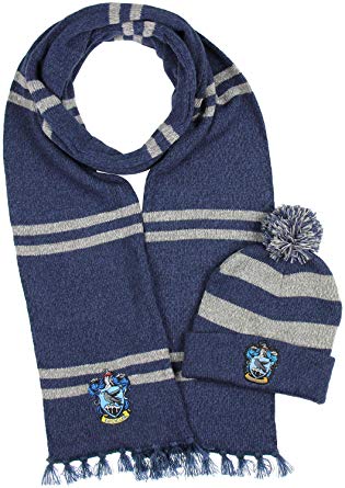 Harry Potter Hogwarts Houses Knit Scarf & Pom Beanie Set