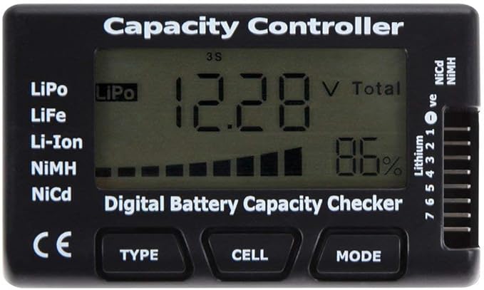 DSstyles Cellmeter7 Digital Battery Capacity Checker Controller Tester for LiPo/Life/Li-ion/NiMH/Nicd
