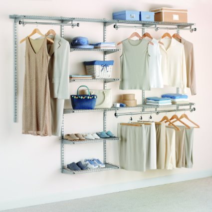 Rubbermaid Configurations Custom Closet Deluxe Kit, Titanium, 4-8 Foot, FG3H8900TITNM