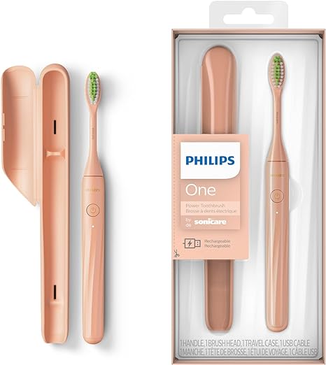 Philips One Rechargeable Toothbrush - Electric Toothbrush in Shimmer (Model HY1200/25)