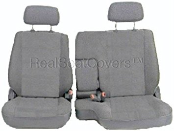 A67 Toyota Tacoma 1995 - 2000 Front 60/40 Split Bench Seat Covers - Premium Triple Stitched with 10mm Extra Thick Padding Custom Made for Exact Fit (Gray, Grey)