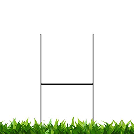 Bundled Pack of 100 Quantity Heavy Duty Metal 15-inch H-Stakes"H" Frame Wire Stakes - Yard Sign Stake - Use with 4mm or 5mm Corrugated Signs