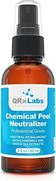QRxLabs Chemical Peel Neutralizer - Post-Peel Ph Balancing With Chamomile And Green Tea Extracts 2 Fl Oz / 60 Ml
