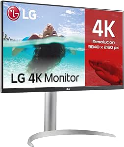 LG Electronics 27UP85NP-W - Monitor 4K UHD 27 Pulgadas, Panel IPS LED: 3840x2160, HDMIx2, DPx1, USB-Cx1, USB-Ax2, 5ms, 240Hz, Conectividad Universal, Inclinación Ajustable, Color Blanco