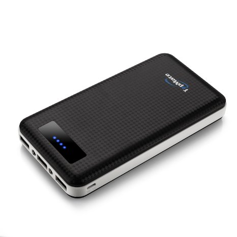 Power Bank,20000mah Three-port External Battery Portable Charger with LED light Easy to Carryfor Galaxy S6 and S6 Edge, Iphone 6s, Iphone 6 Plus (Black ,White)