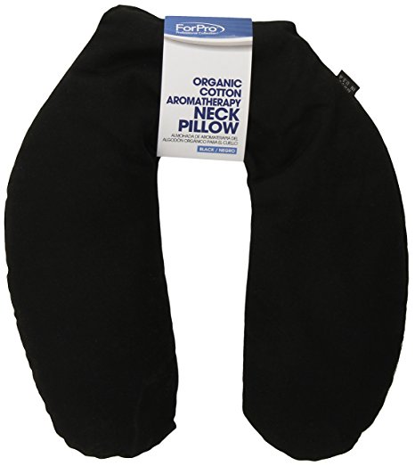 For Pro Organic Cotton Aromatherapy Neck Pillow, Black