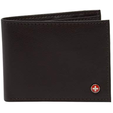 Alpine Swiss Men's RFID Blocking Genuine Leather Slim Bifold Wallet