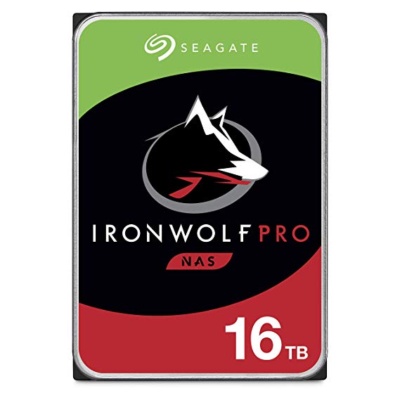 Seagate IronWolf Pro 16TB NAS Internal Hard Drive HDD - 3.5 Inch SATA 6GB/S 7200 RPM 256MB Cache for Raid Network Attached Storage, Data Recovery Rescue Service (ST16000NE000)