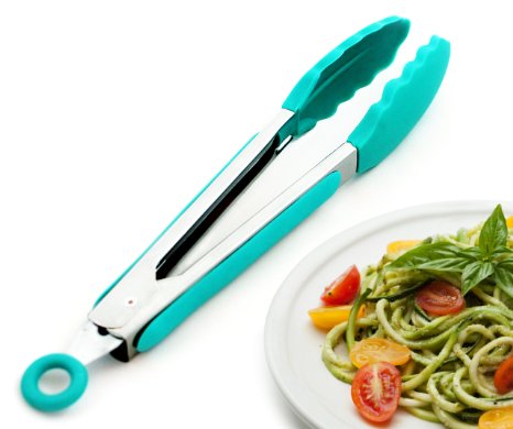 Dynamic Chef 10  Stainless Steel Tongs with Silicone Tips Turner Tongs for Cooking Salad Tongs Kitchen Tongs Stainless Steel Serving Tongs with Rubber Tips Cooking Tongs Heat Resistant
