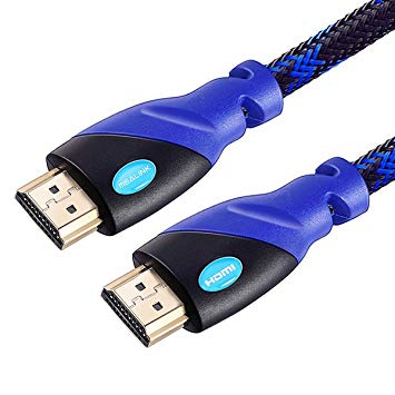 MEALINK HDMI Cable 3ft / 1m 4K HDMI 2.0 High Speed 18Gbps 28AWG Braided Cord Gold Plated Connectors Supports Ethernet Audio Return Video 4K 2160p HD 1080p 3D for Xbox Playstation PS3 PS4 PC HD TV