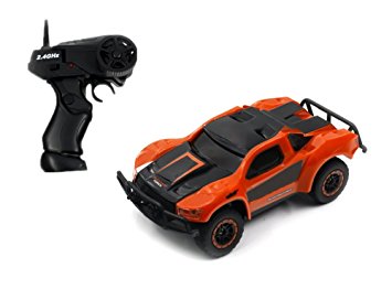 CSFLY Rc Car 2.4Ghz 1:43 Mini Scale Remote Control Electric Racing Car with High Speed and Rechargeable Battery for Indoors-Orange