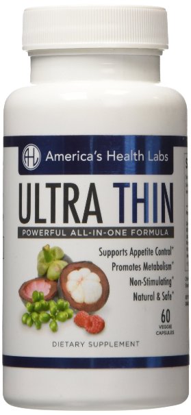 AHL Ultra Thin - 1200mg - Natural Weight loss and Appetite Suppressant Formula - 60 Veggie Capsules