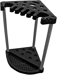 Keter 230826 Garden Tool Organiser Tool Holder Stand Corner Tool Rack, Black