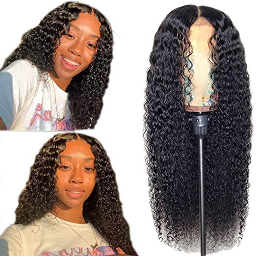Beauty Forever Curly 13x4 Lace Front Wigs Human Hair，Unprocessed Brazilian Virgin Human Hair Lace Frontal Wig with Baby Hair 150% Density（22 Inch）