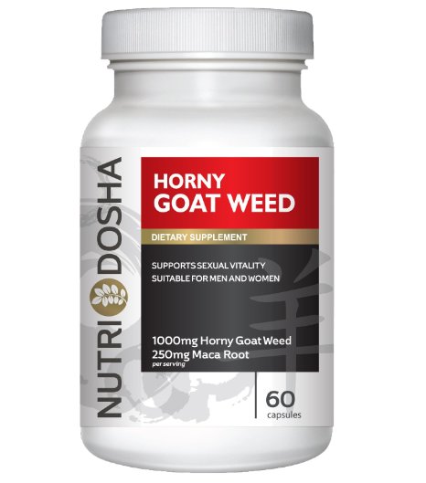 Premium Horny Goat Weed Epimedium Extract 1560mg Complex with Icariin Maca Muira Puama Saw Palmetto Tongkat Ali Mucuna Pruriens with L-Dopa Best Libido Desire and Energy Organic Fusion Formula