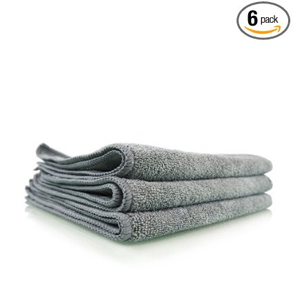 Chemical Guys MIC35206 Workhorse Professional Grade Microfiber Towel, Gray (16 in. x 16 in.) (Pack of 6)