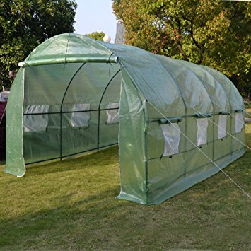 Larger Hot Green House 20'X10'X7' Walk In Outdoor Plant Gardening Greenhouse