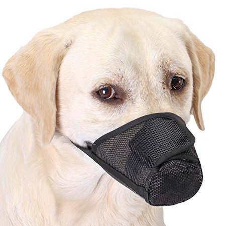 Dog Muzzle Anti Licking Bitting Proboscis Mesh Mask Long nose nasal Mouth Cover for Postoperative Surgical Wound