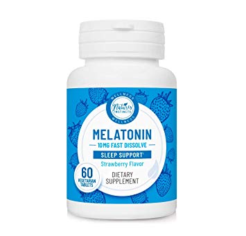 Nature's Instincts Melatonin 10 mg Fast Dissolve for Sleep Support† (Strawberry Flavored) | Natural Sleep Aid | Vegan & Gluten-Free, 60 Count