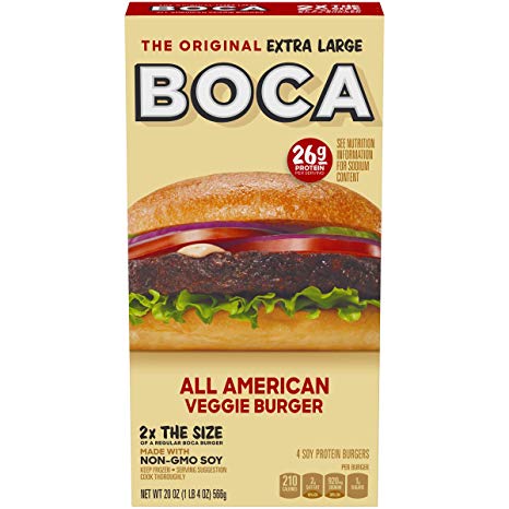BOCA All American Veggie Burger, 20 oz Box