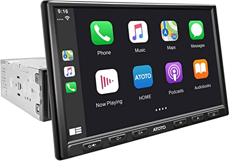 ATOTO F7 Pro F7G1A8PE Single-DIN &Double-DIN Adaptive Car Stereo- 8inch CarPlay & Android Auto Receiver with Bluetooth, HD LRV(Live Rearview),Quick Charge,Phone Mirroring,USB/SD (up to 2TB Storage)