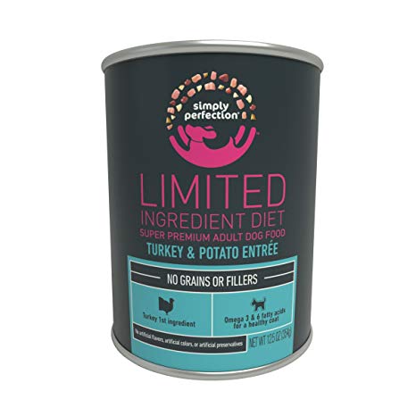 Simply Perfection Super Premium LID Turkey and Potato Entrée Canned Dog Food 79.2oz Case, 6 cans