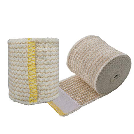 NexSkin Cotton Elastic Bandages w/Hook Loop Closure, 2" Width - 1, 2, 3 6 Pack