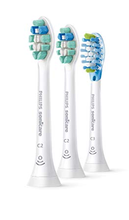 Philips Sonicare replacement toothbrush head variety pack, 2 Optimal Plaque Control   1 Premium Plaque Control, HX9023/69, BrushSync technology, White 3-pk