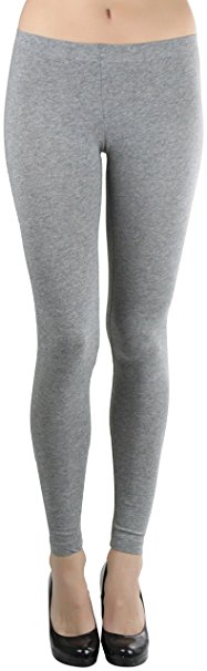 ToBeInStyle Women's Skinny Fit Cotton Stretch Full Length Leggings