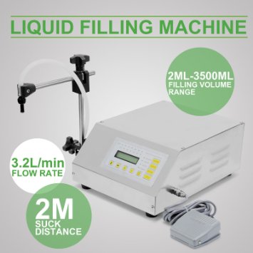 OrangeA Liquid Filling Machine Pump Numerical Filler Digital Control 2ml to 3500ml Drink Water GFK160 2-3500mL Digital Filling