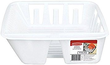 Rubbermaid AntiMicrobial In-Sink Dish Drainer, White, Small (FG6049ARWHT)