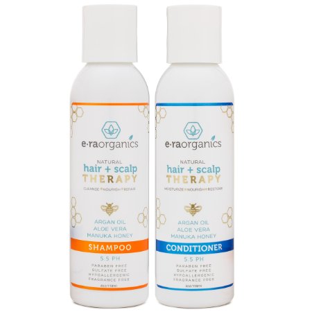 Sulfate Free Argan Oil Shampoo and Conditioner Set for Dandruff Psoriasis Eczema Dry and Itchy Scalp 4oz Best Ph Balanced Natural Hair Care to Moisturize and Restore Damaged Dry or Oily Hair and Scalp