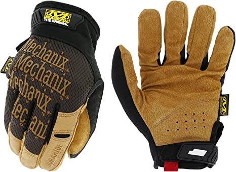 Mechanix Wear: The Original Leather Work Gloves (Small, Brown/Black) (LMG-75-008)