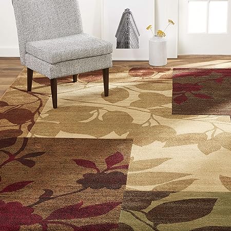 Home Dynamix Tribeca Amelia Modern Area Rug | 5'2" x 7'2" Rectangle | Beige/Green/Red