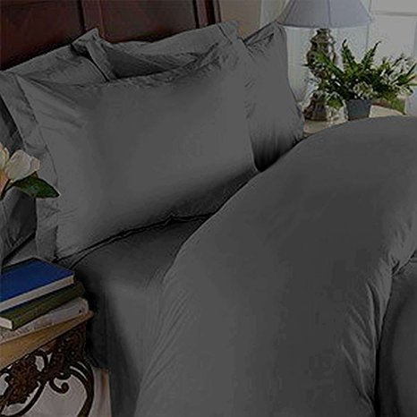 Elegant Comfort 3 Piece 1500 Thread Count Luxury Ultra Soft Egyptian Quality Coziest Duvet Cover Set, Full/Queen, Gray