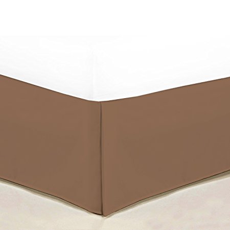 Sweet Home Collection 1500 Series Egyptian Quality Deep Pocket Bed Skirt/Dust Ruffle, King, Brown