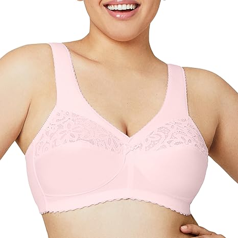 Glamorise Women's Plus Size MagicLift Cotton Support Bra Wirefree #1001