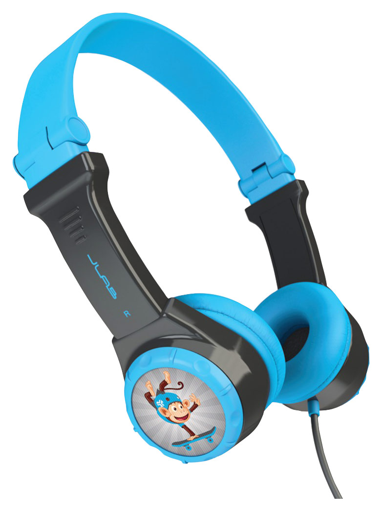 JLab Audio - JBuddies Folding Wired On-Ear Headphones - Blue/Gray