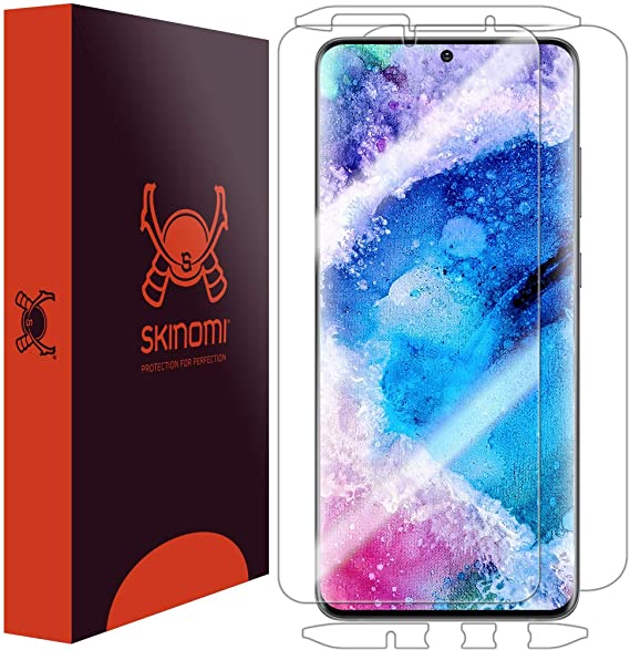 Skinomi Full Body Skin Protector Compatible with Samsung Galaxy S20 (6.2 inch)(Screen Protector   Back Cover) TechSkin Full Coverage Clear HD Film
