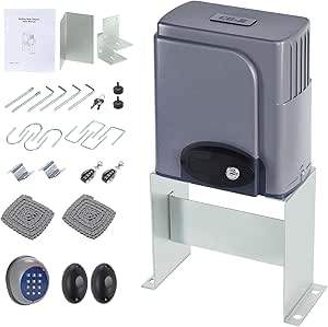 CO-Z Automatic Gate Opener with Wireless Gate Opener Keypad, 280W Sliding Door Opener & Closer Kit for 1400lb Doors, Smart Driveway Sliding Gate Opener with 20ft Driven Chain