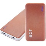 Power Bank JDB 10000mAh Portable Fast Charging Dual USB Charger 21A and 1A External Mobile Battery Charger Pack for iPhone 6 Plus65S54S iPad iPod Samsung Galaxy Cell Phones Tablets Brown-10000mAh