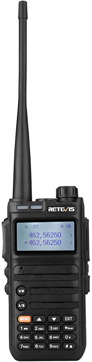 Retevis RA685 Dual Band Ham Radio, Long Range Two Way Radio, Portable Rechargeable Walkie Talkie, Flashlight Scan 1800mAh Handheld FM Amateur Radio for Beginner(Black, 1Pcs)