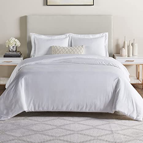 Nestl Duvet Cover 5 Piece Set – Bedding Duvet Covers King – White Duvet Cover Set - Ultra Soft Microfiber Bed Cover - Comforter Cover 2 Pillow Shams and 2 Pillowcases (90x104 inches)