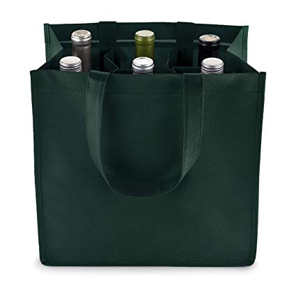 TRUE 3157 6-Bottle Non-Woven Tote, Green