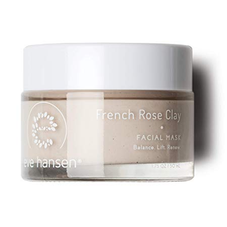 French Rose Clay Face Mask by Eve Hansen - Resurfacing & Soothing - Minimize Appearance of Pores, Blackheads, Scars and Blemishes with Kaolin and Bentonite Clay Mask - 1.7 oz