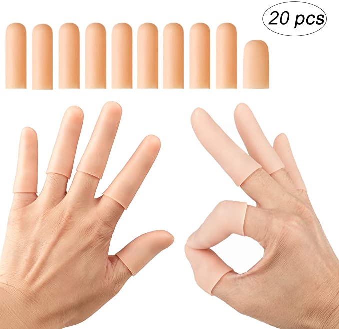 Finger Cot Gel Finger Protector Finger Brace Support Finger Gloves Waterproof - Provide Pain Relief from Finger Cracking, Hand Eczema Finger Arthritis